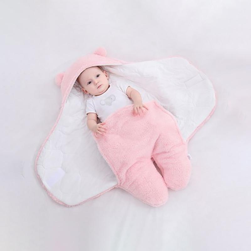 1 Chiếc Màu Nguyên Chất Giữ Ấm Mùa Đông Cho Bé Sleepsack Đầm Chăn Lông Tơ Trang Sơ Sinh Cho Bé Ngủ Túi Bọc Đồ Dùng Cho Bé