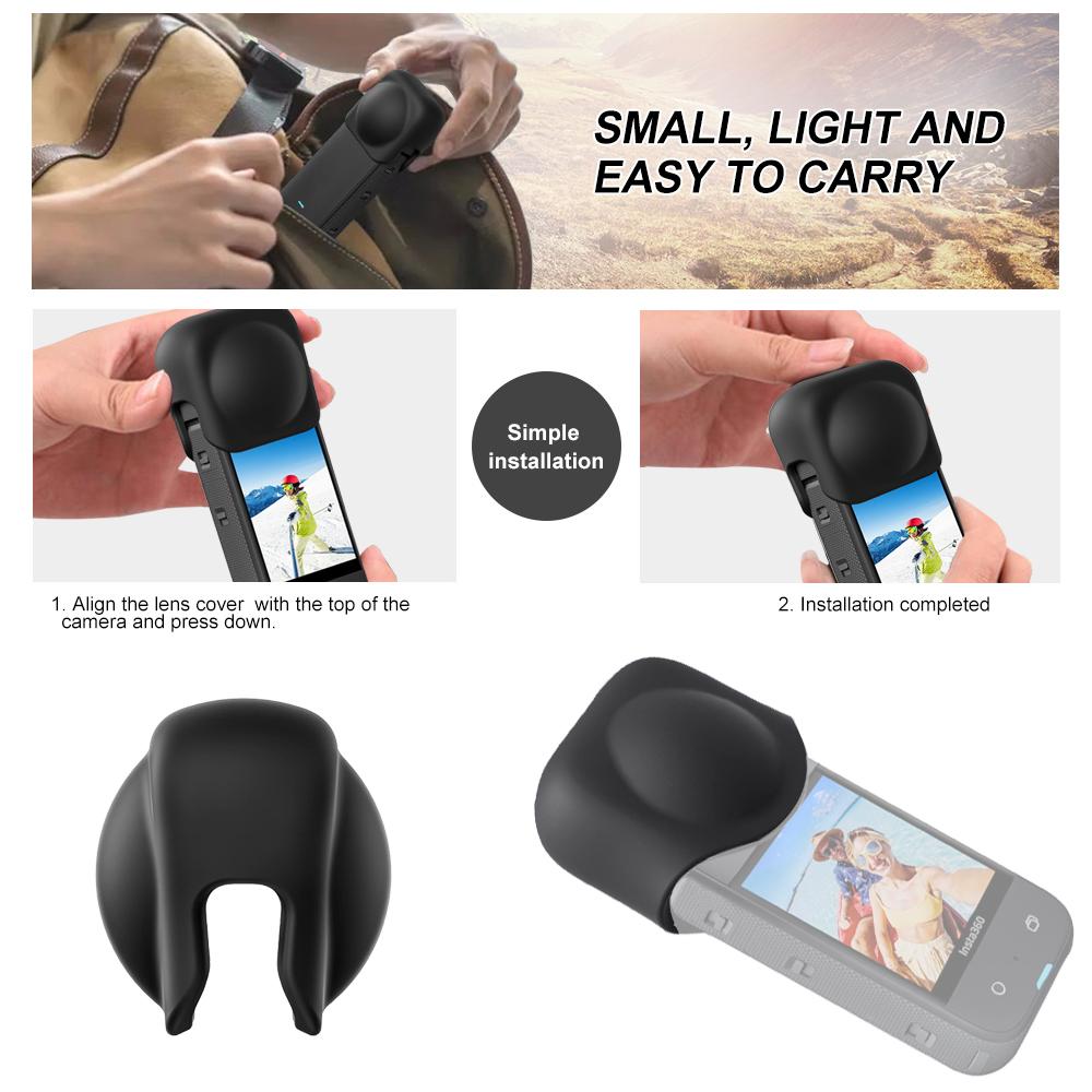 Insta360 X3 Ống Kính Silicone Bảo Vệ Cho Insta 360 X3 Ống Kính Máy Ảnh Bụi Linh Hoạt Nắp Mềm Chống Trầy Xước Phụ Kiện