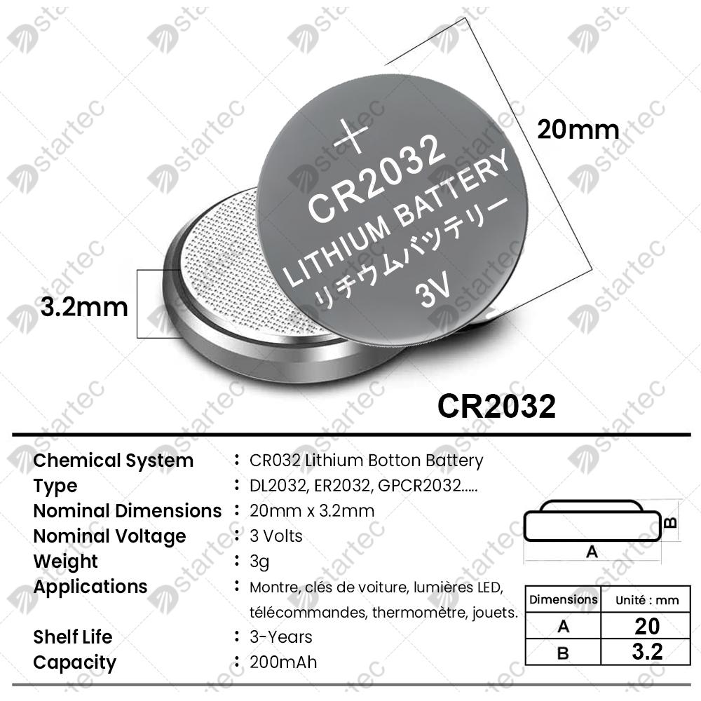 20 Chiếc DStartec CR2032 Pin Lithium 3V Cho Đồ Chơi Đồng Hồ Máy Tính Ô Tô Điều Khiển Từ Xa Đồng Hồ CR 2032 DL2032 BR2032 5004LC Nút Đồng Xu Tế Bào