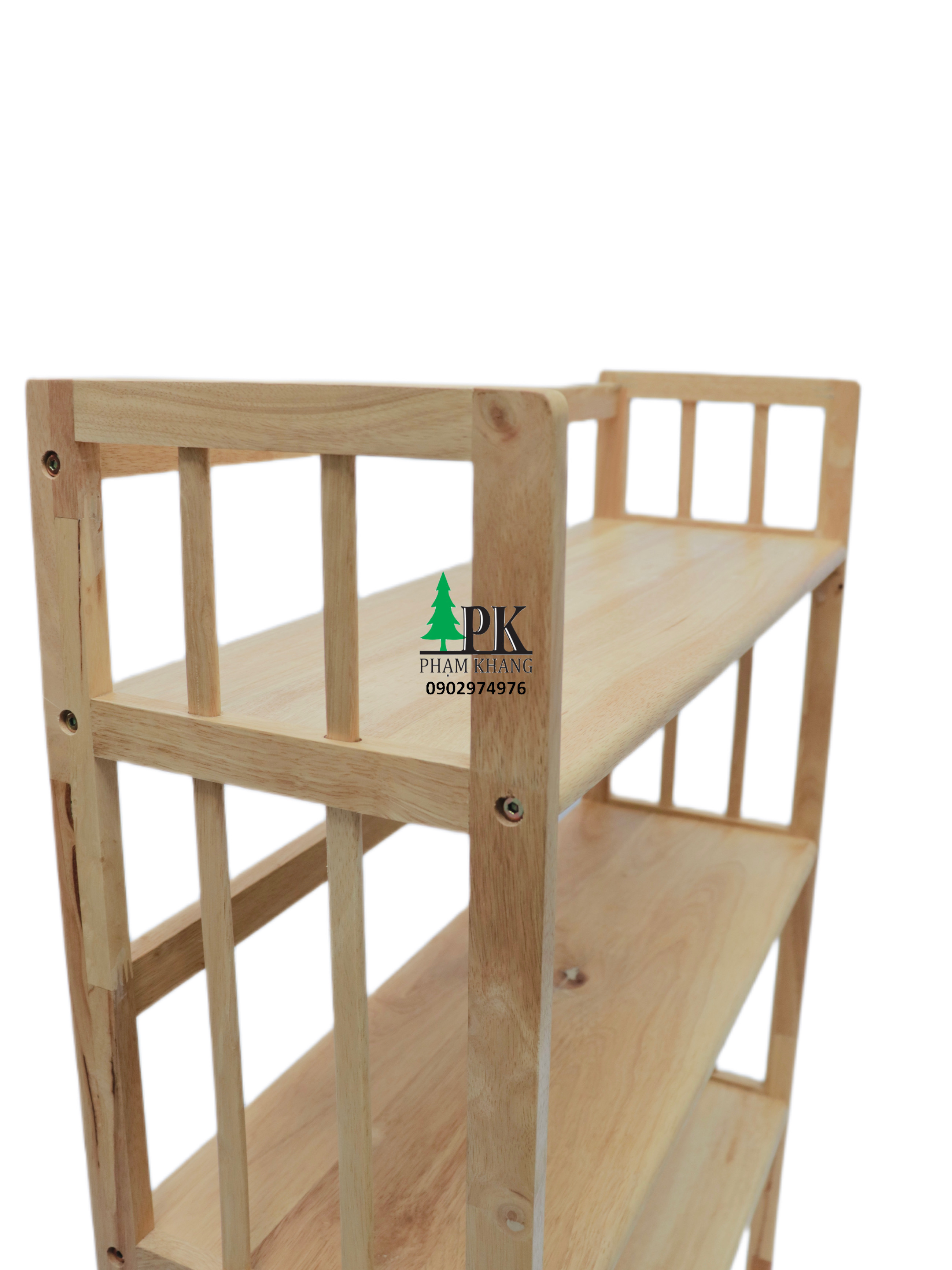 Kệ sách 4 tầng Start Decor - Gỗ cao su tự nhiên - Nhiều kích thước rộng từ 38 cm/ 50 cm/ 64 cm/ 80 cm/ 90 cm/ 100 cm/ 120 cm - Màu Gỗ Tự Nhiên/ Vàng Cherry
