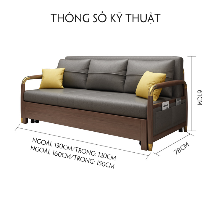 Giường Sofa Thông Minh, Sofa Giường Cao Cấp Gấp Gọn Thành Ghế Sofa Đa Năng ,Sofa bed Thông Minh Phong Cách Hiện Đại Công Nghệ Châu Âu