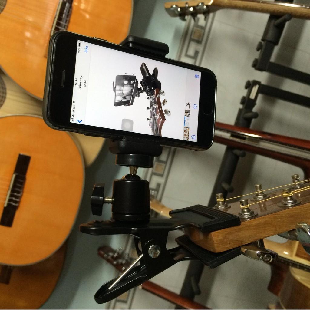 Kẹp Điện Thoại - Giá đỡ Điện thoại di động - rãnh tay chơi đàn Guitar
