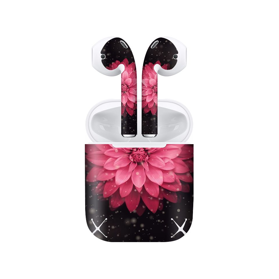 Miếng dán skin chống bẩn cho tai nghe AirPods in hình hoa và thiên nhiên - tnx018