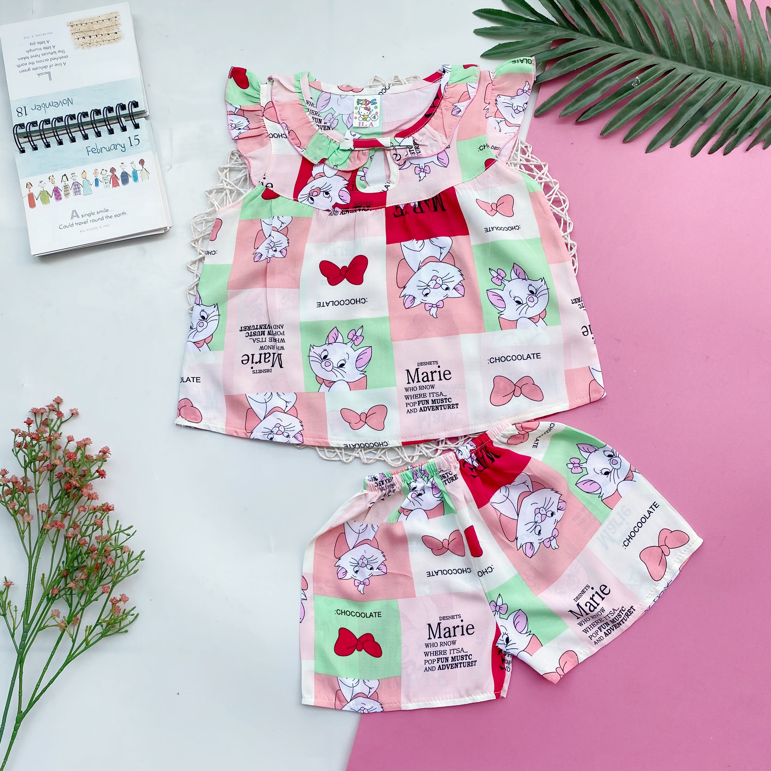 Combo 3 bộ tôn bé gái xinh xắn size 7-9 kg-giao màu ngẫu nhiên