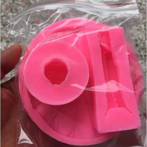 Combo bộ 3 khuôn silicon 4d Đài sen, Lá Sen Cuốn, Lá Sen Xòe