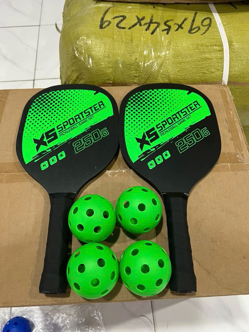 Bộ 2 Vợt Pickleball Sợi Cao Cấp + Kèm Túi Chống Sốc Và 4 Bóng