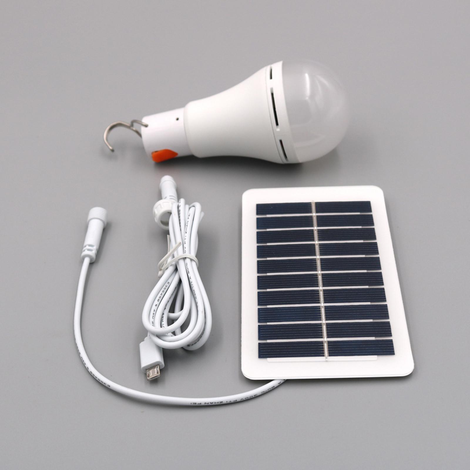 LED Solar Light Bulbs Lamp Lantern Light with Hook for Outdoor Indoor Garden Hiking