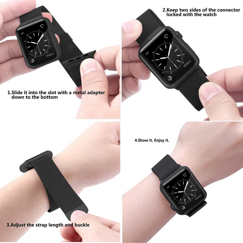 Dây đeo đồng hồ bằng thép không gỉ cho for Apple Watch Ultla Series 2/3/4/5/SE/6/7/8 watch strap 38/40/42/44/41/45/49mm