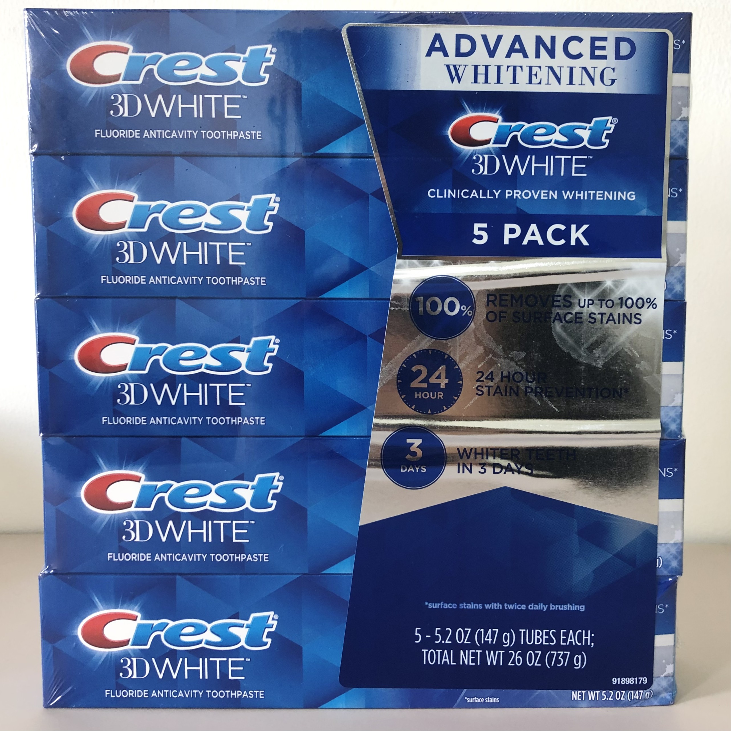 Kem Đánh Răng Crest 3D Advanced Whitening 147g Nhập Mỹ