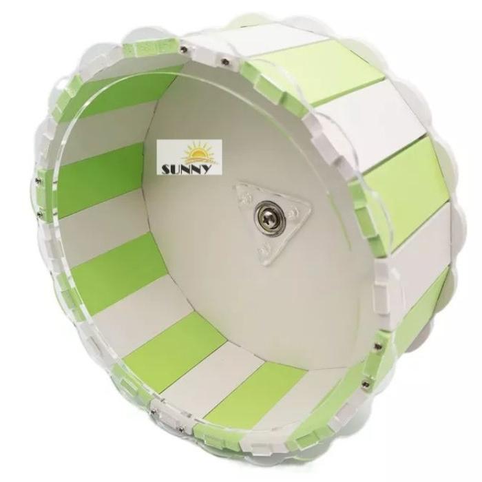 Wheel gỗ ép 19cm và 21cm, wheel gỗ viền mica cho hamster