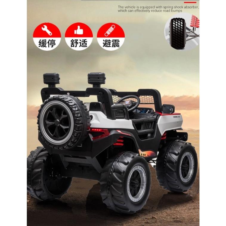 (hỗ trợ ship)Xe ô tô điện JEEP trẻ em BJQ-008 loại to đại 4 động cơ 2 ghế ngồi đèn nhạc điều khiển từ xa cho bé 2-10t