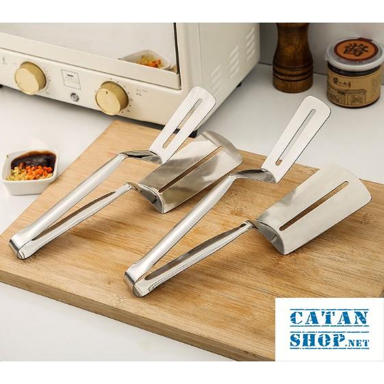 Kẹp inox gắp đồ ăn, xẻng gắp đồ chiên nướng,gắp đồ nóng như bít tết, kẹp thực phẩm bằng inox bền đẹp