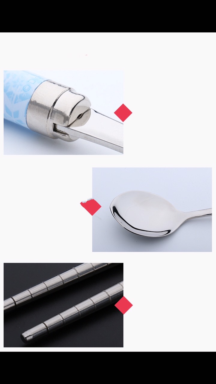 Set muỗng đũa inox hình Mickey siêu cute cho bé trai - PDM2018X