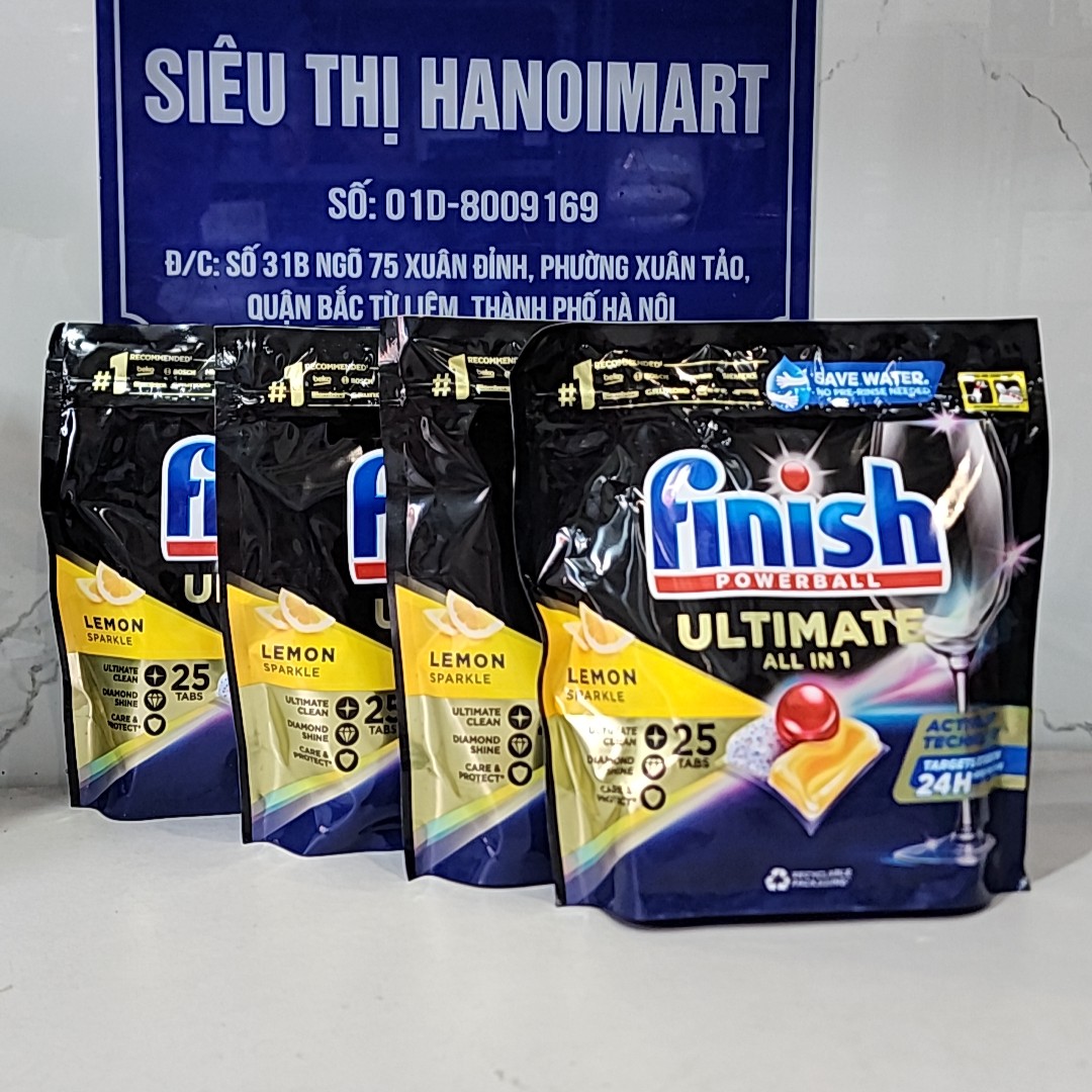 VIÊN RỬA CHÉN BÁT FINISH QUANTUM TÚI 100 VIÊN