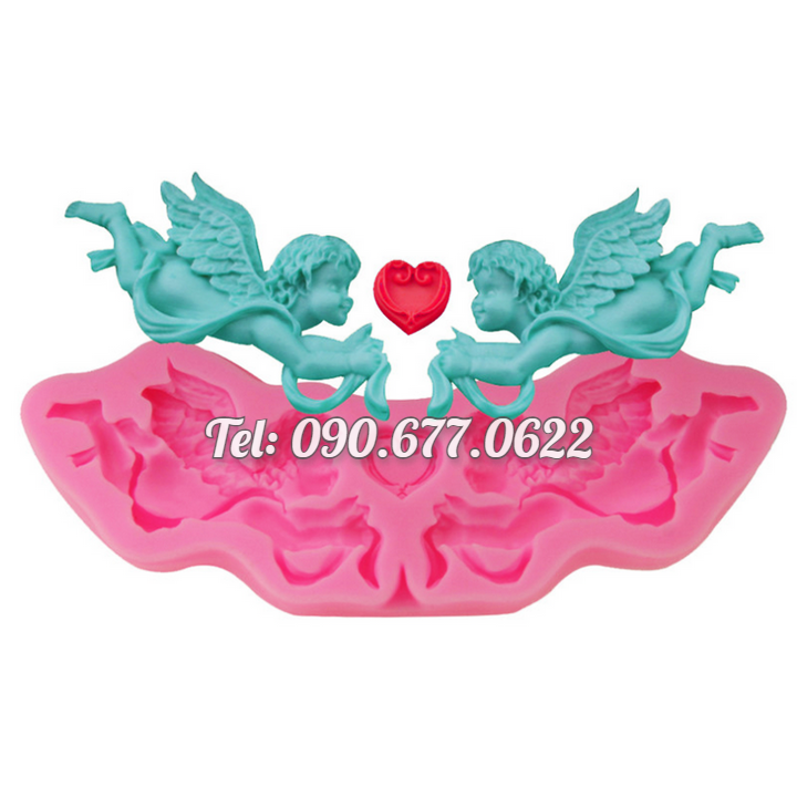 Khuôn silicone làm bánh, rau câu thiên thần tình yêu - Mã số 1322