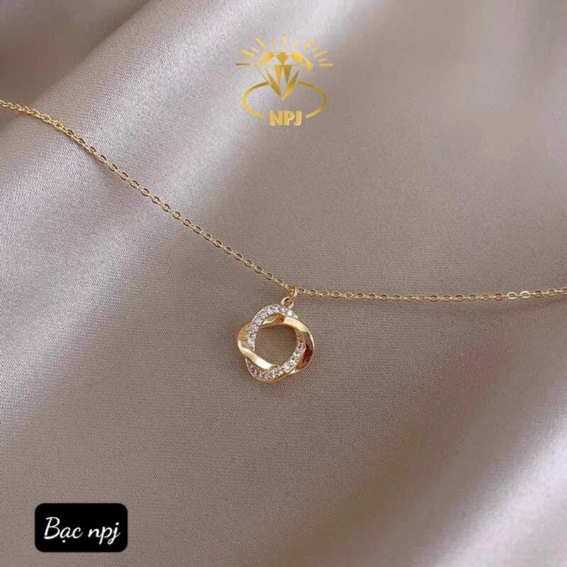 Dây chuyền liền mặt xinh xắn , Vòng cổ nữ Bạc Ta - Bạc Npj