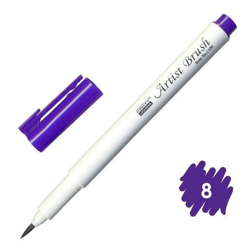 Bút lông đầu cọ viết calligraphy Marvy Artist Brush 1100 - Violet (8)