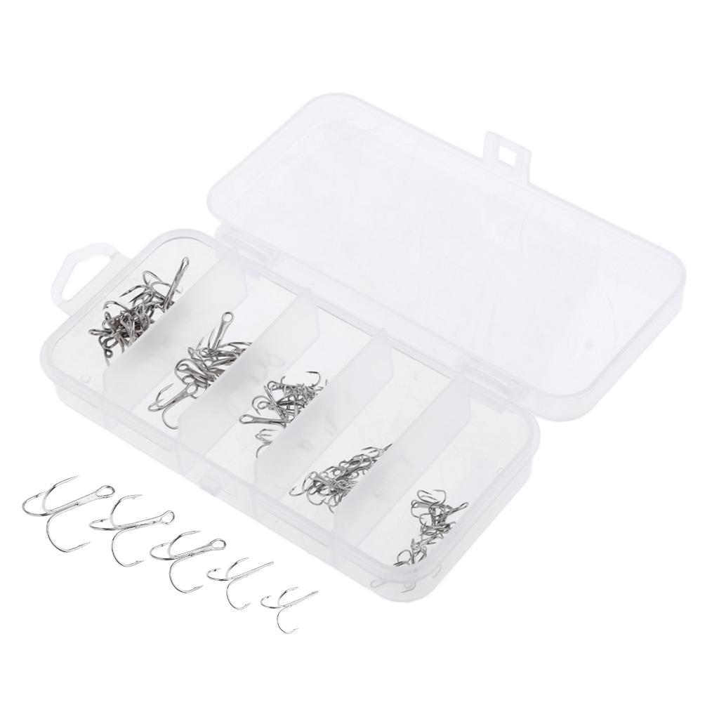 50pcs Fishing Hooks Sharp Fish Terminal Kit M