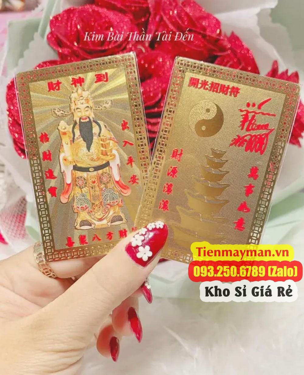 Thẻ kim bài thần tài Kim Loại - mở cung tài lộc may mắn