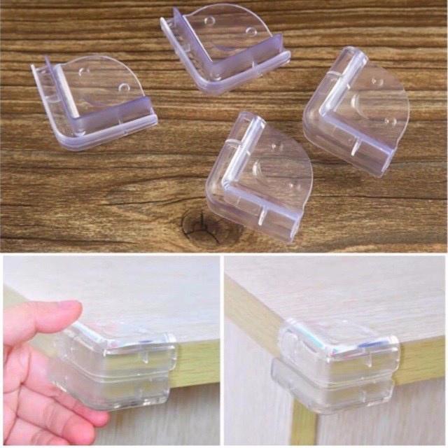 Bịt góc bàn bằng silicon bảo vệ cho bé, bọc góc bàn kính an toàn