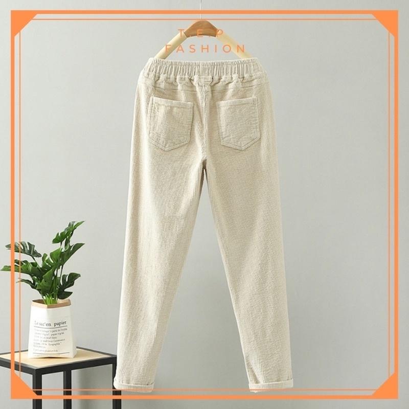 Quần Nhung Baggy Cạp Chun Kiểu dáng Hàn Quốc cho Nữ m098 Tep Fashion BAGGY-NHUNG02