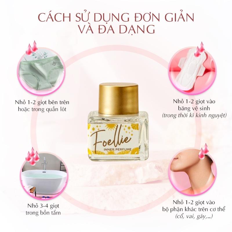 Nước Hoa Vùng Kín Foellie au de Ciel Inner Perfume 6160 - Hương Hoa Hồng Trắng Thanh Nhẹ 5ml