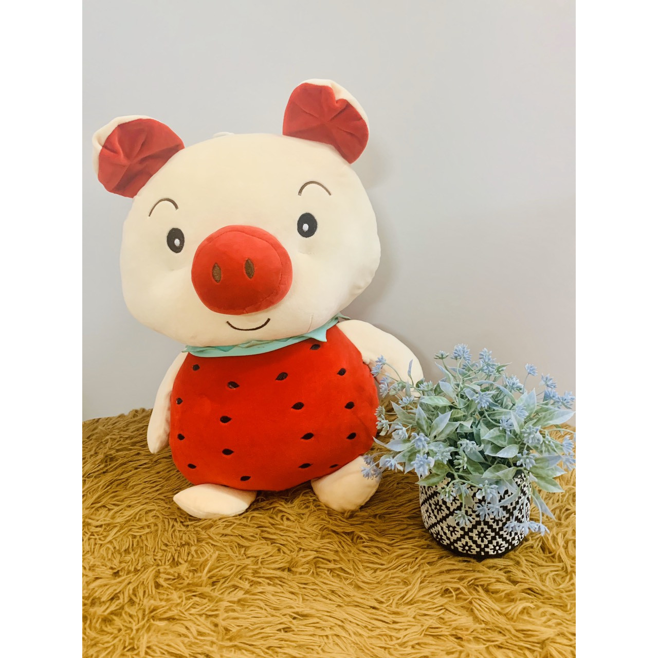 Thú Bông Heo trái cây dâu đỏ 55cm