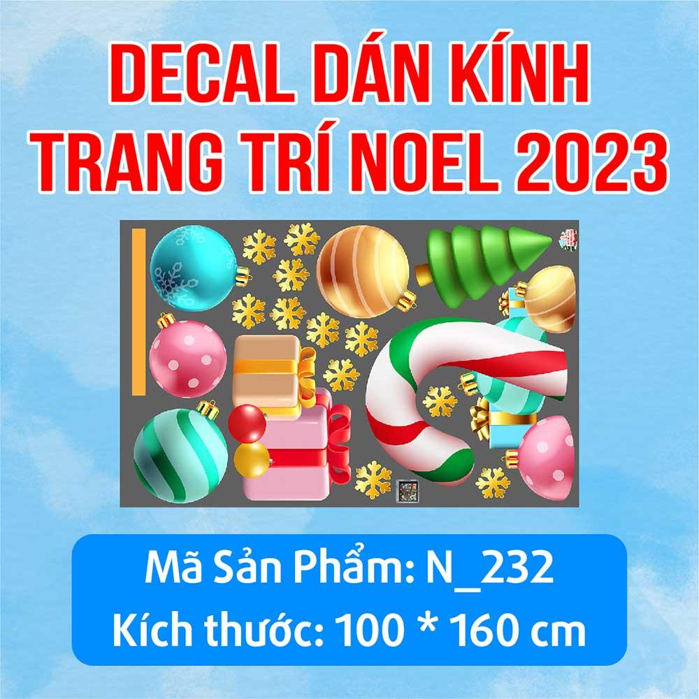 DECAL TRANG TRÍ GIÁNG SINH 2023 COMBO SỐ 68