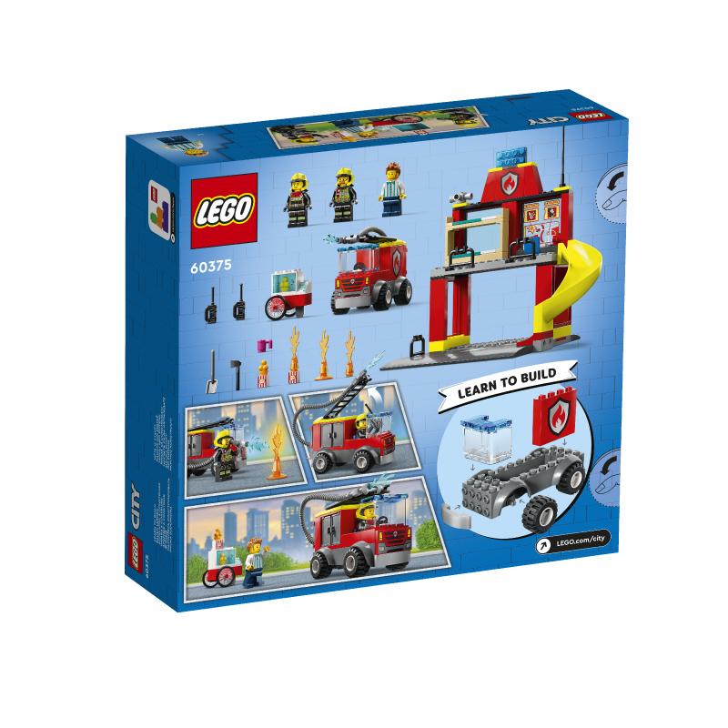 Đồ Chơi Lắp Ráp LEGO City Trạm Và Xe Cứu Hỏa 60375 (153 chi tiết)