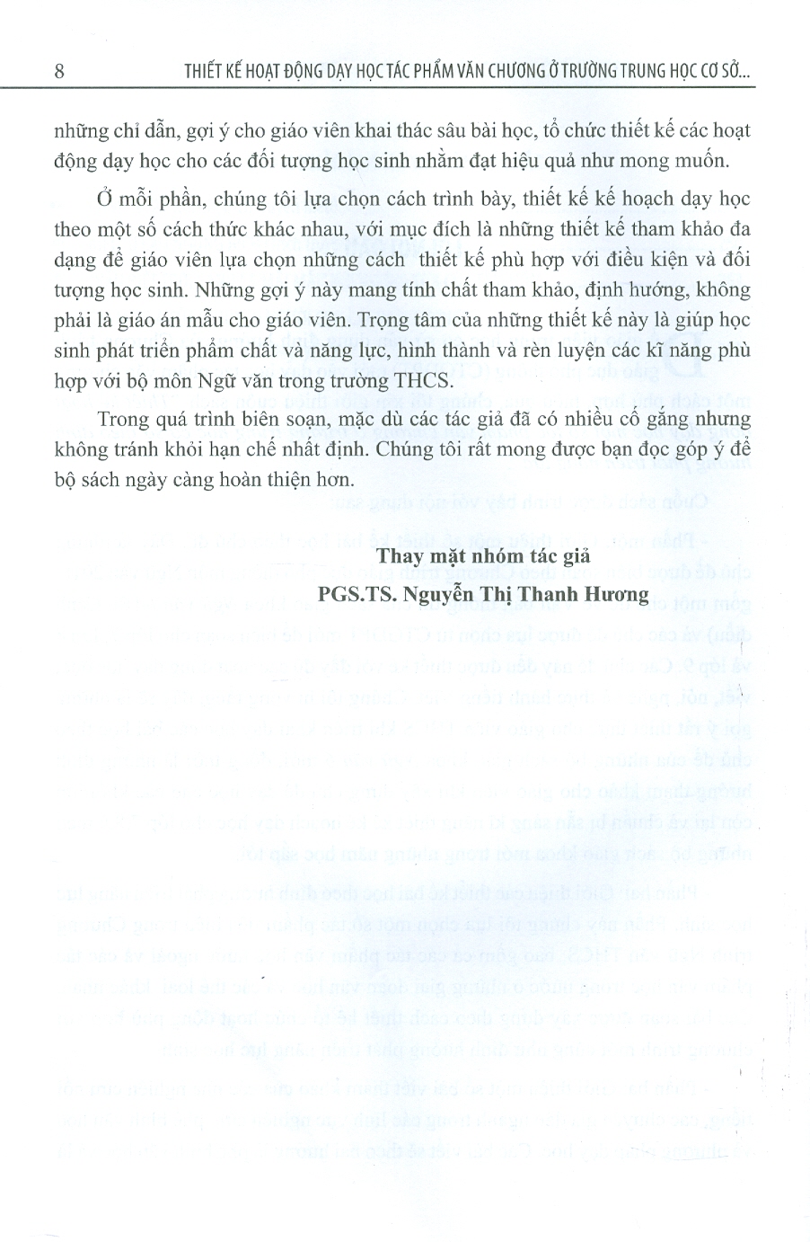 Thiết Kế Hoạt Động Dạy Học Tác Phẩm Văn Chương Ở Trường Trung Học Cơ Sở Theo Định Hướng Phát Triển Năng Lực