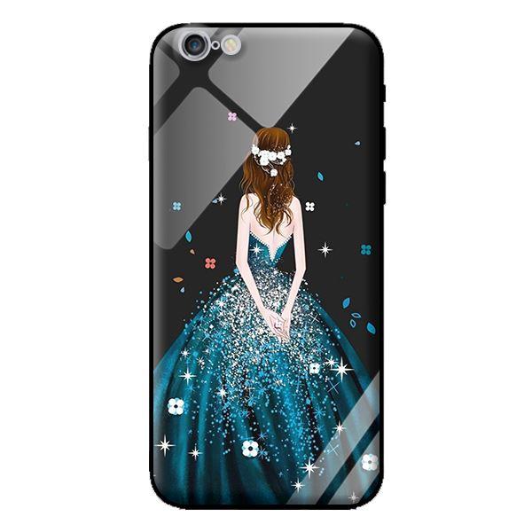 Ốp kính cường lực cho iPhone 6 Cô Gái Váy Xanh - Hàng chính hãng