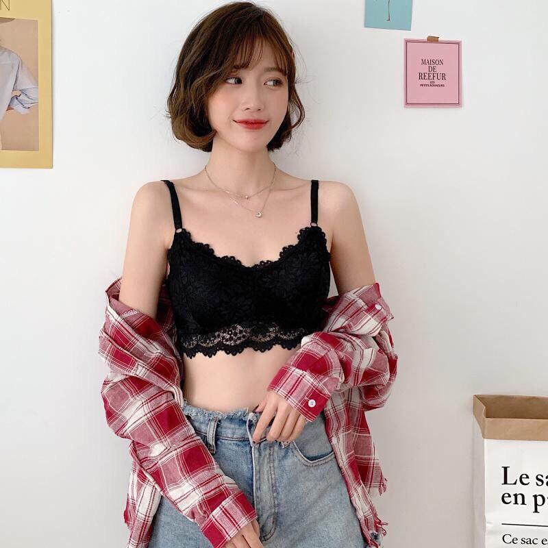 Áo bra REN HOA HAI DÂY có đệm ngực siêu đẹp mềm mịn gợi cảm