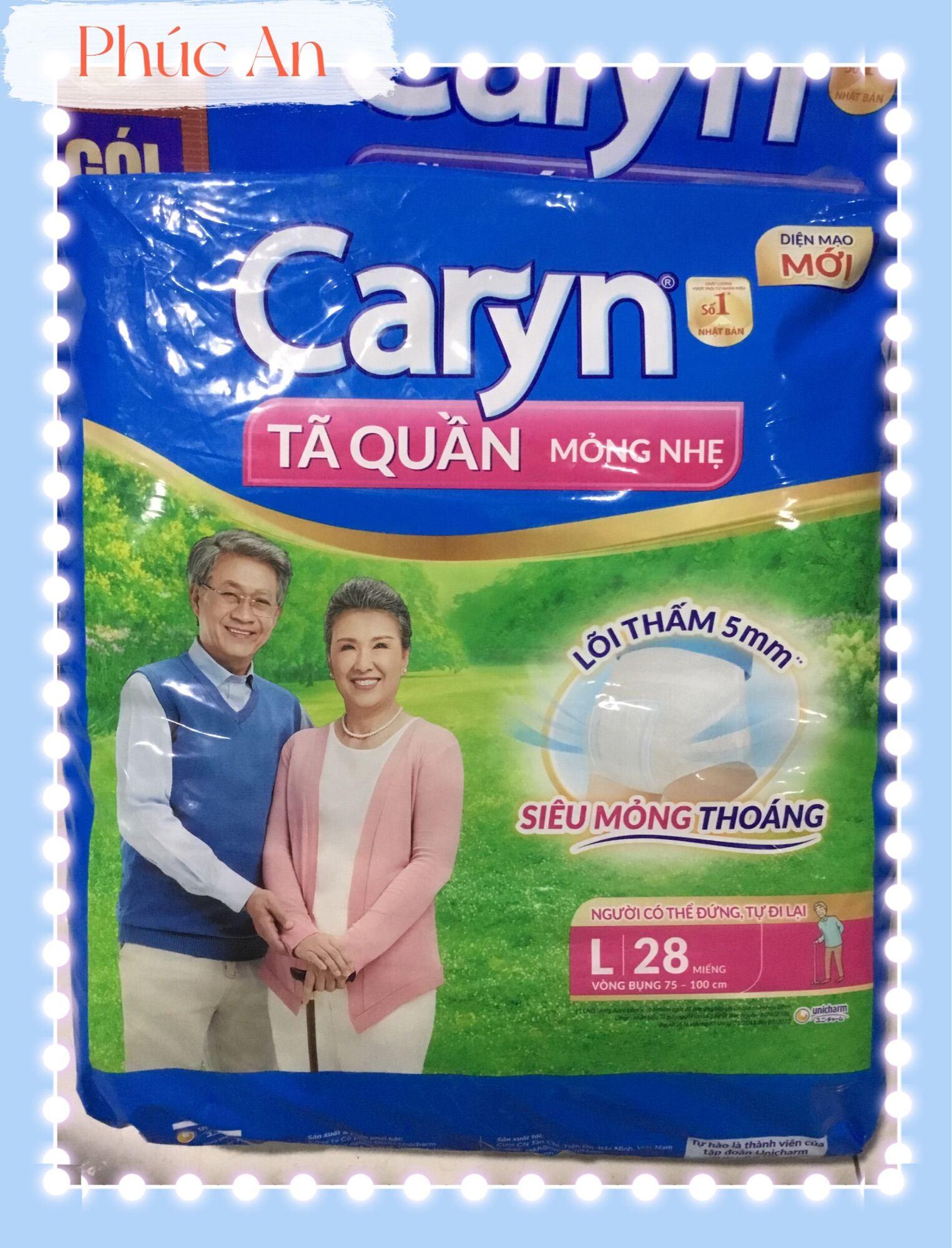 Tac Quần Người Cao Tuổi Caryn Size L 28 Miếng Vòng Bụng 75 Đến 100 Cm - Bỉm Quần Người Bệnh Caryn L28