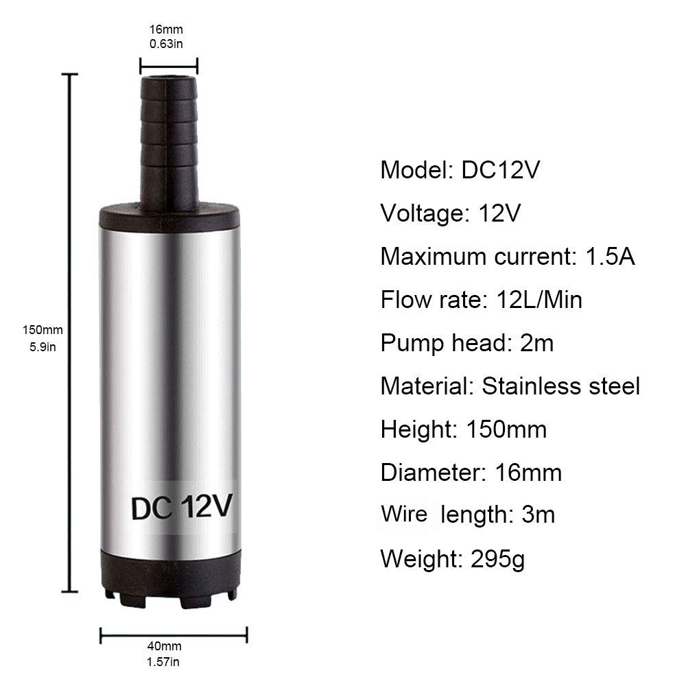 Máy bơm chìm DC 12V bằng thép không gỉ cho điện áp12V Electric Submersible Pump
