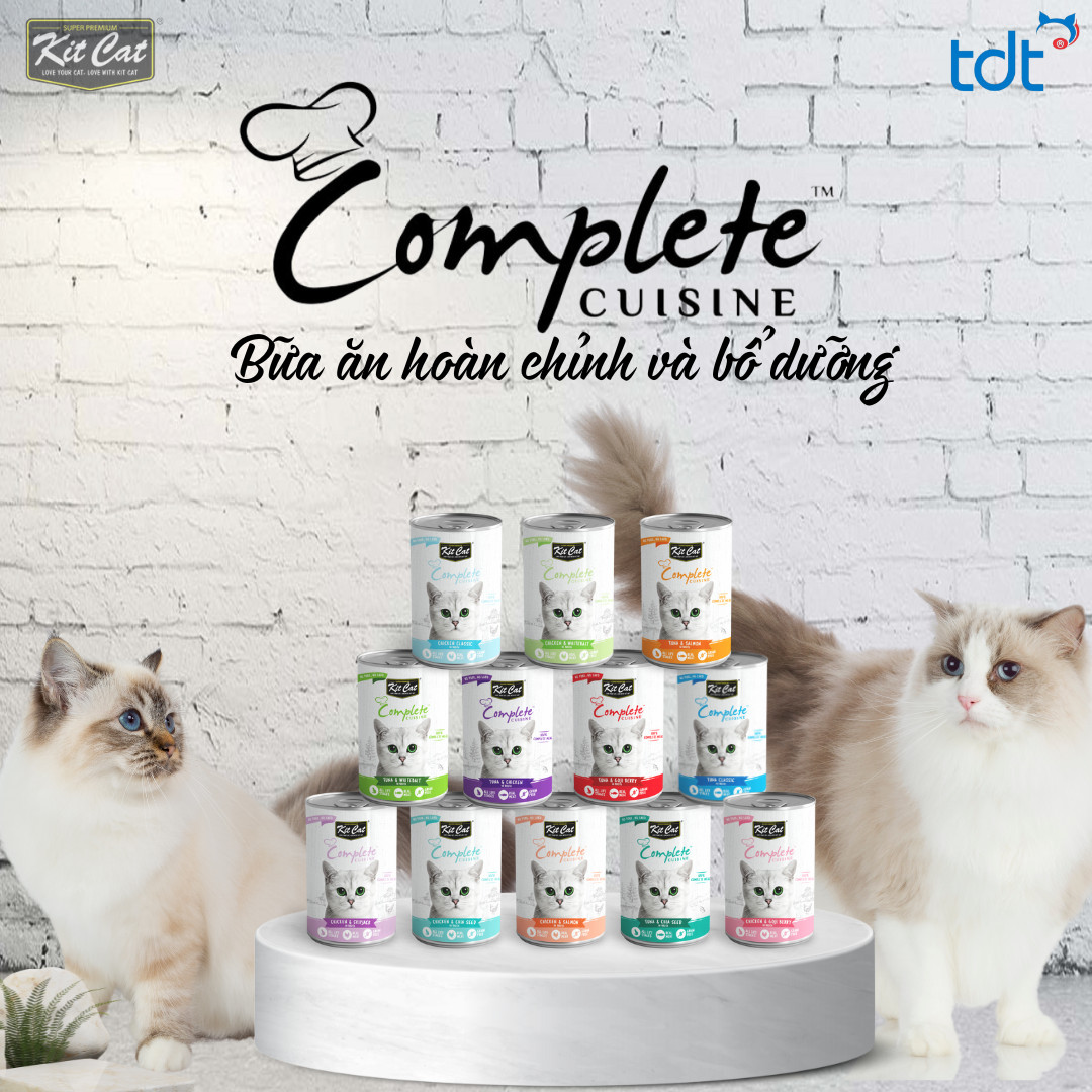 [ Thùng 24 lon ] Pate Kit Cat Complete Cuisine cho mèo mọi lứa tuổi lon 150g