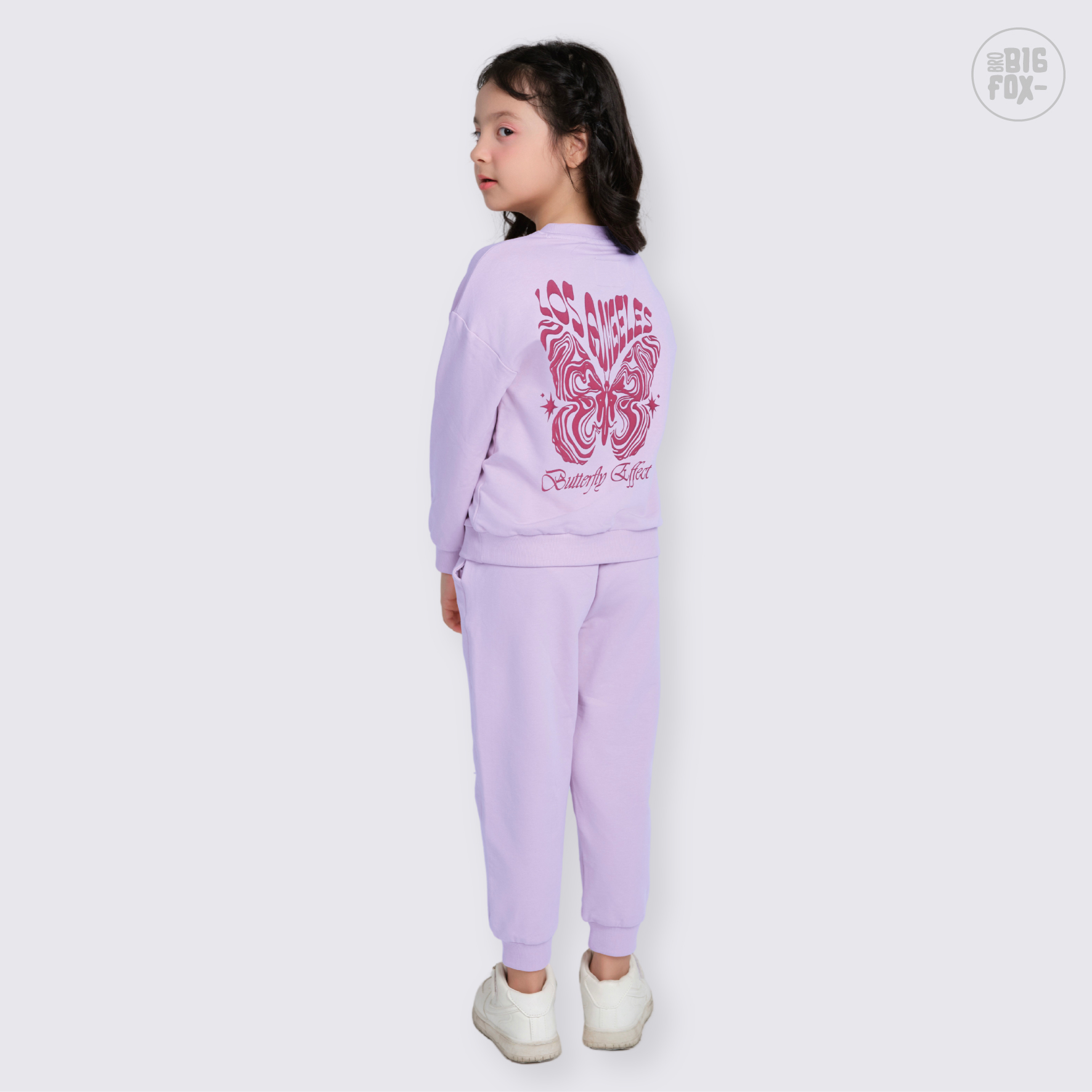 Bộ nỉ bé gái size đại Bigfox Miss Meow mùa thu đông mặc nhà vải nỉ dày dặn cho trẻ em 12-15 tuổi