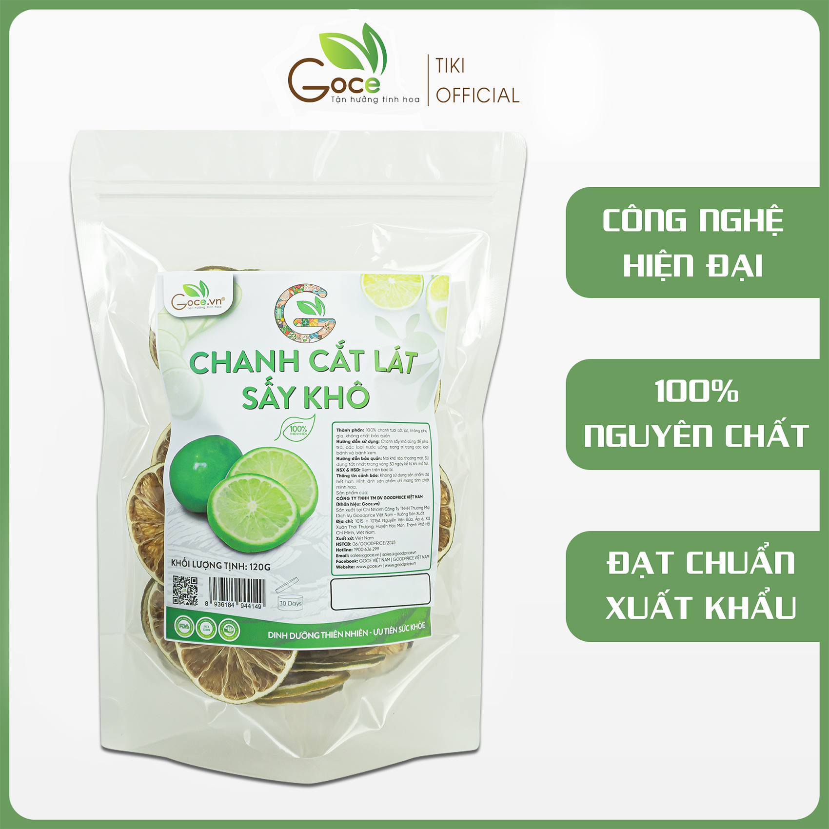 Chanh cắt lát sấy khô Goce - 120g