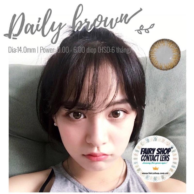 Kính Áp Tròng Daily Brown 14.0mm - FAIRY SHOP CONTACT LENS - độ cận 0 đến 8