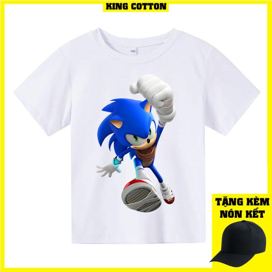 Áo thun trẻ em sonic cool ngầu 4 màu Có size người lớn, King Cotton