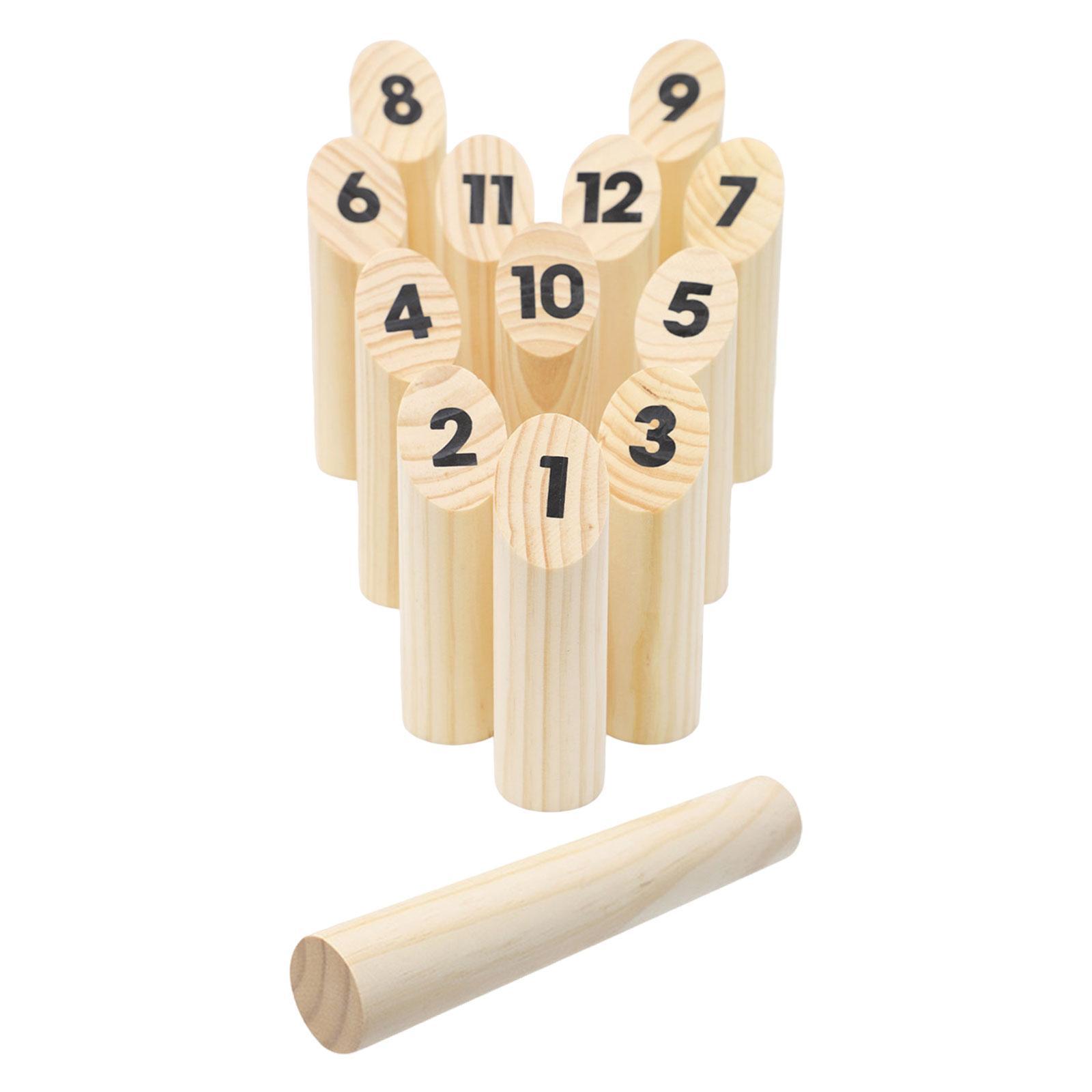 Wood Tossing Game Family Game Numbered Block for Indoor Outdoor garden
