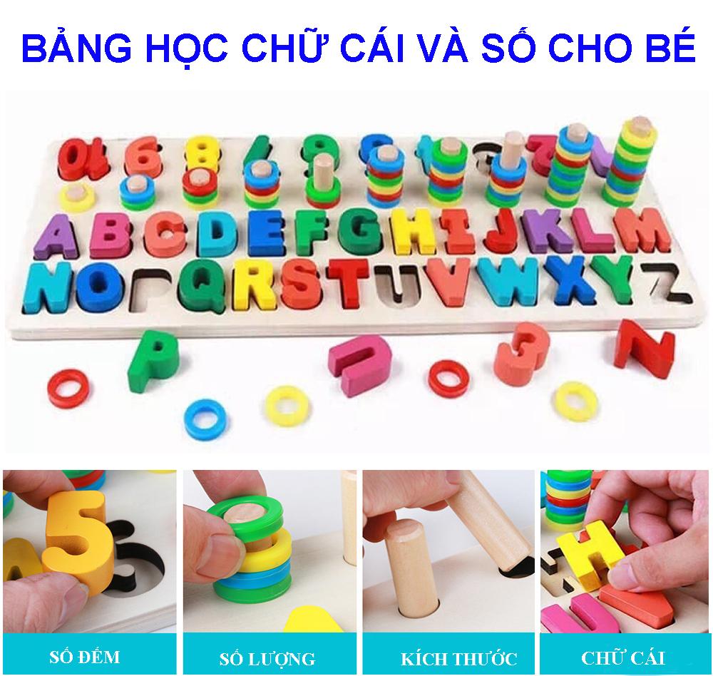 Đồ chơi bảng chữ cái Tiếng anh bằng gỗ cho bé - Hàng chính hãng