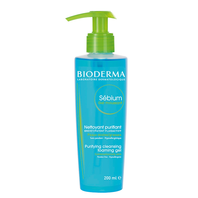 Gel rửa mặt dịu nhẹ cho da dầu, mụn BIODERMA Sébium Gel Moussant 200ml