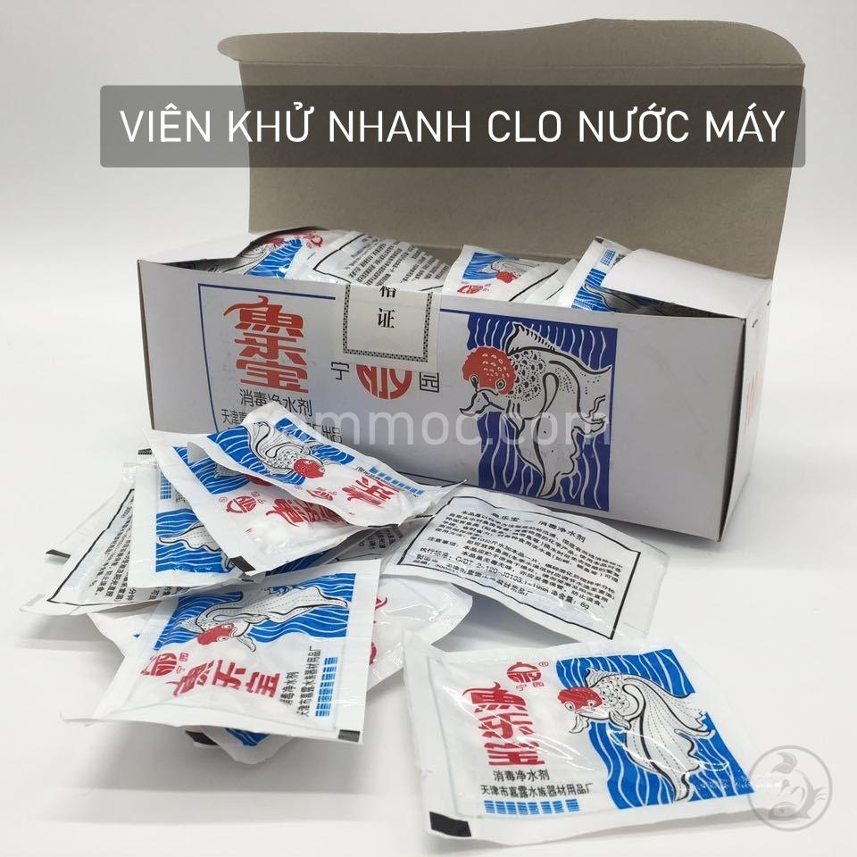 Viên Khử Cấp Tốc Clo Nước Máy | Khử Nhanh Clo Nước Máy, Nước Mới Thay Cho Hồ Cá Thuỷ Sinh