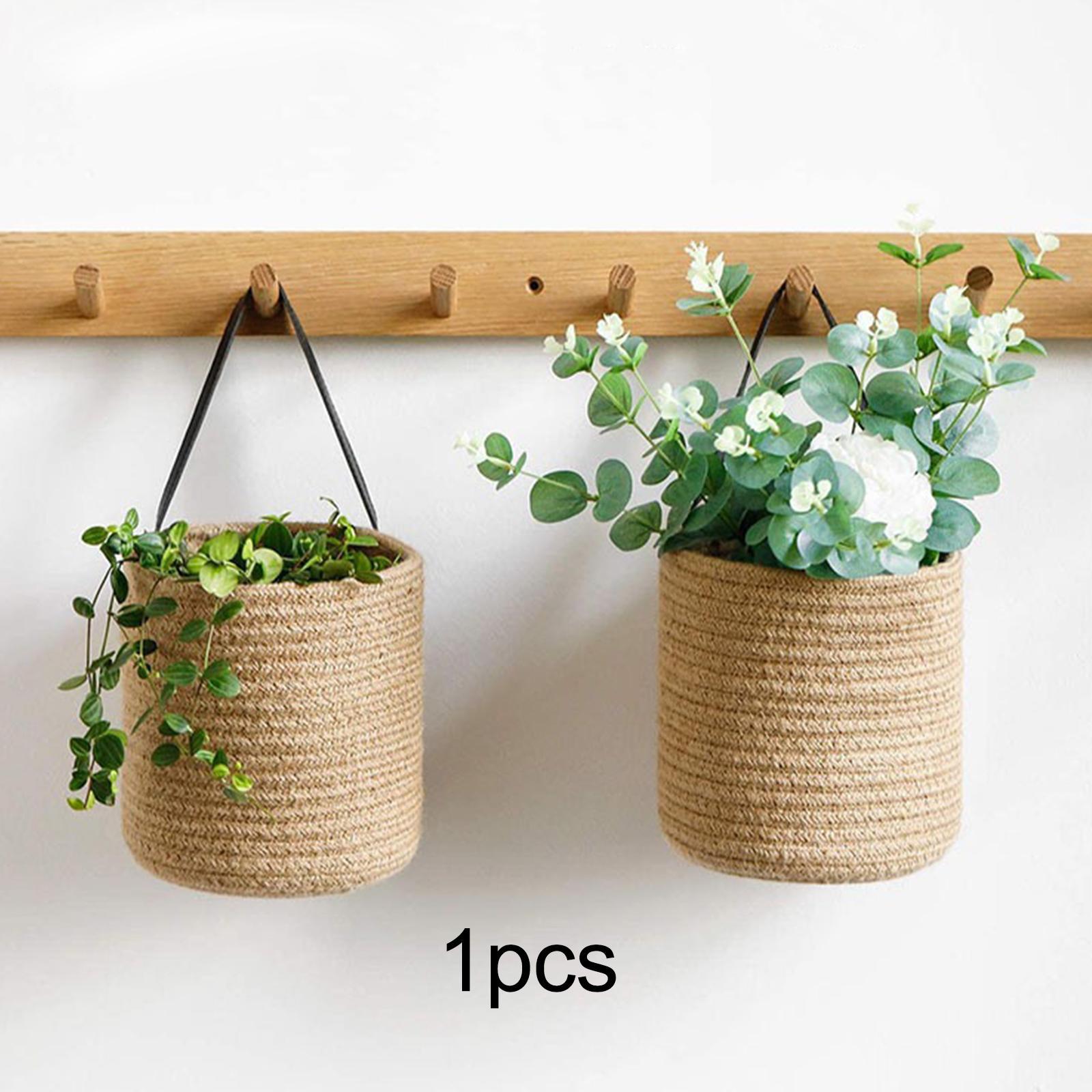 Woven Rustic Basket Basket Hanging Basket for Kitchen Bedroom Bathroom, Countertops Decorative Organization, Woven Basket Organizer