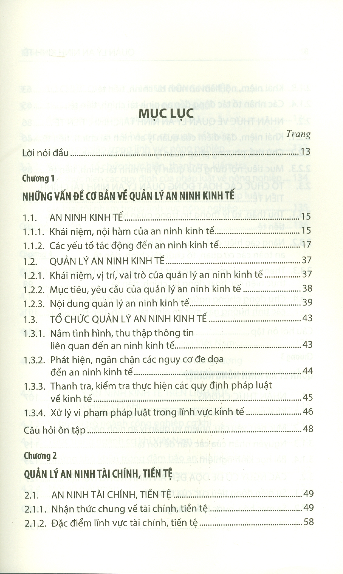 Quản Lý An Ninh Kinh Tế