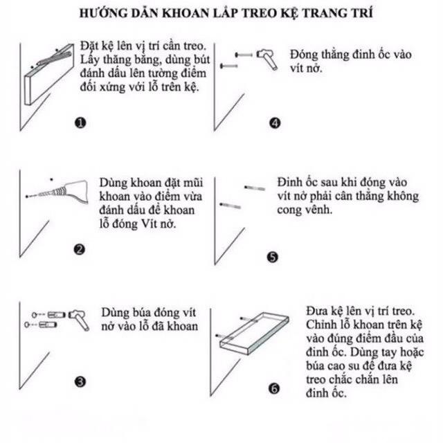 Kệ Gỗ Treo Tường Kệ Treo Kệ Trang trí Kích Thước Từ 30,40,50,60,80 1m x sâu 15cm ( chọn màu )