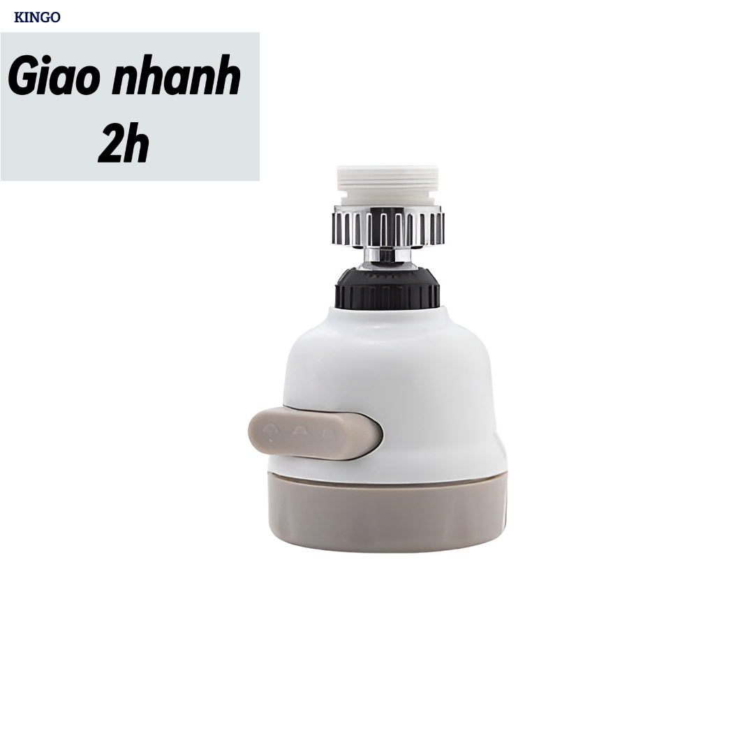 Đầu vòi rửa chén KG03 giúp tiết kiệm nước, có 3 chế độ phun, điều hướng 360 độ tăng áp lực nước gấp 300X(Tặng kèm 2 miếng dán treo đồ trong nhà bếp)- Hàng chính hãng