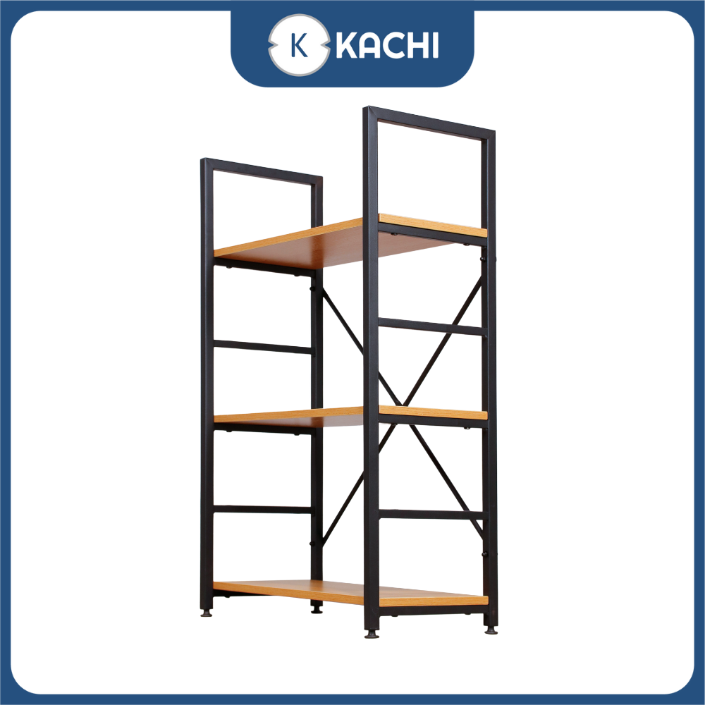 Kệ Gỗ Chân Sắt 3 Tầng Kachi MK243 (60 × 92CM)