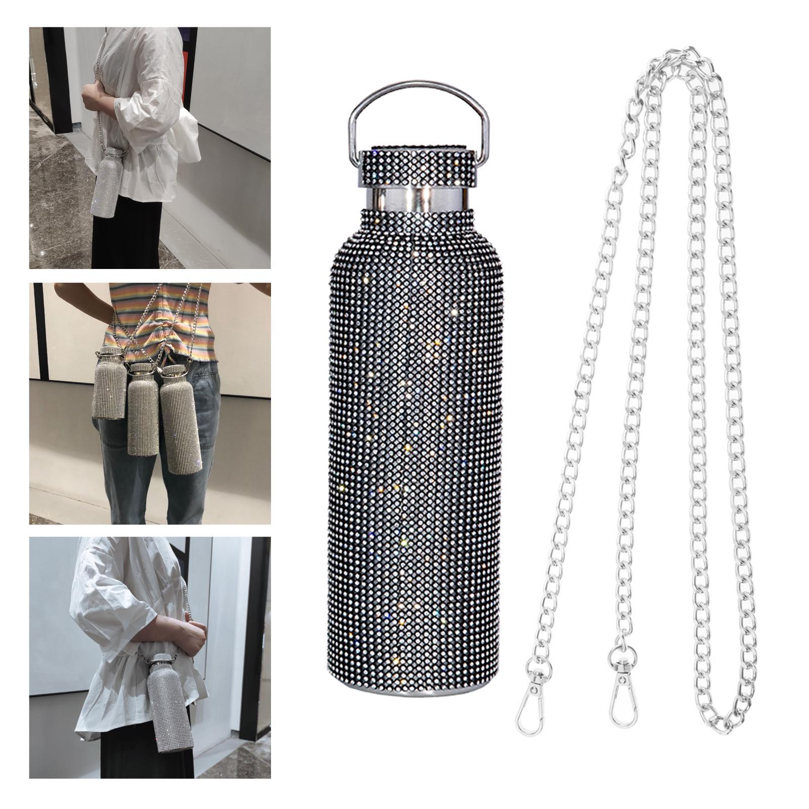 Portable Diamond Vacuum Cup 750ml/25oz Bling Rhinestones Diamond Kettle