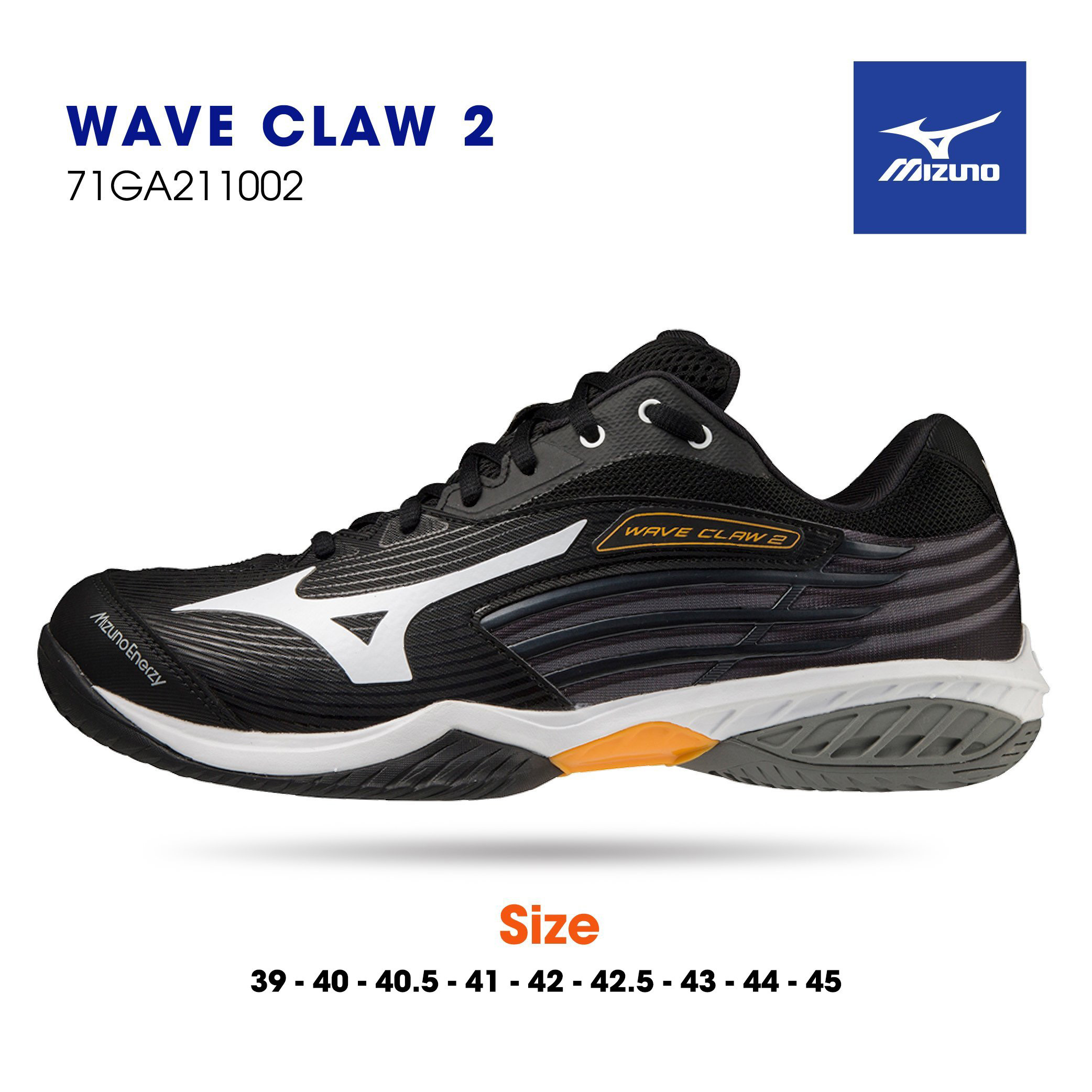 Giày cầu lông Mizuno chính hãng Wave Claw 2 71GA211006 mẫu mới có 3 màu lựa chọn-TẶNG TẤT THỂ THAO BENDU